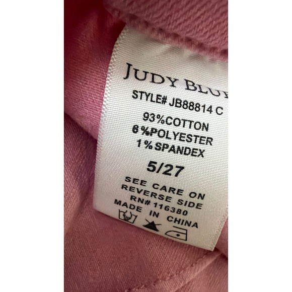 Judy Blue Pink Drawstring Jeans | Size 5/27 - Picture 8 of 9